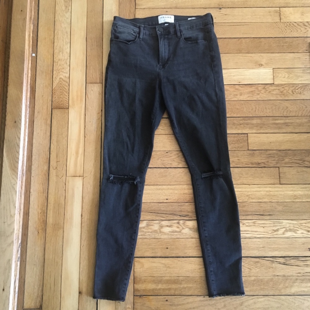 Frame Denim Women's Skinny Jeans - Black